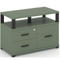 Тумба приставная широкая 2 ящика + 1 распашной фасад. С надставкой широкой.