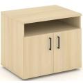 Офисная тумба для оргтехники, с нишей и распашными дверцами