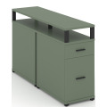 Тумба двухсторонняя опорная/приставная 1 ящик + 1 распашной фасад. С надставкой.