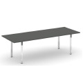 Стол переговорный на металлокаркасе на П-образных опорах (нерж.сталь)