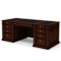 Стол руководителя двухтумбовый, с центральным лотком