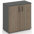 Офисный шкаф низкий широкий (2 низких фасада, задняя стенка ЛДСП)