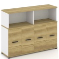 Распашной Офисный шкаф опорный/приставной с надставкой  низкой
