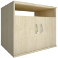 Офисная тумба для оргтехники, с нишей и распашными дверцами