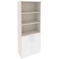 Офисный шкаф высокий широкий (2 низких фасада ЛДСП)