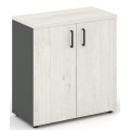 Офисный шкаф низкий широкий (2 низких фасада, задняя стенка ЛДСП)