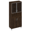 Офисный шкаф комбинированные двери с замком +ниша