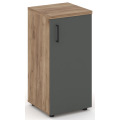 Офисный шкаф низкий узкий левый / правый (1 низкий фасад, задняя стенка ЛДСП)