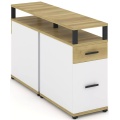 Тумба двухсторонняя опорная/приставная 1 ящик + 1 распашной фасад. С надставкой.