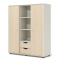 Стеллаж с раздвижными дверками (каркас беж)