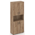 Офисный шкаф высокий широкий (4 низких фасада, задняя стенка ЛДСП