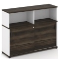 Офисный шкаф-купе опорный/приставной с надставкой низкой