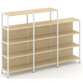 Трехсекционный стеллаж четырех/трехярусный