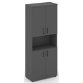 Офисный шкаф высокий широкий (4 низких фасада, задняя стенка ЛДСП
