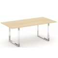 Стол переговорный на металлокаркасе на О-образных опорах (нерж.сталь)