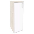 Офисный шкаф средний узкий лев./прав. (1 средний фасад белое стекло в раме)