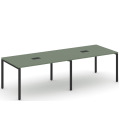 Стол для переговоров на металлокаркасе (2 столешницы)
