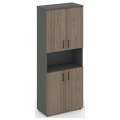 Офисный шкаф высокий широкий (4 низких фасада, задняя стенка ЛДСП