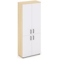Офисный шкаф высокий широкий (2 низких + 2 средних фасада, задняя стенка ЛДСП