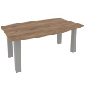 Стол для переговоров на металлокаркасе (серые опоры)
