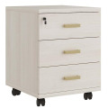 Мобильная офисная тумба с колёсиками и замком, 3 ящика