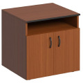 Офисная тумба для оргтехники, с нишей и распашными дверцами