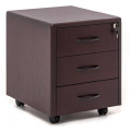 Мобильная офисная тумба с колёсиками и замком, 3 ящика