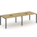 Стол для переговоров на металлокаркасе (2 столешницы)
