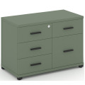 Тумба приставная широкая 4 ящика + 1 распашной фасад.