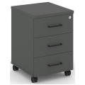 Тумба мобильная 3 ящика. Стандартные колеса