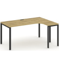 Стол письменный эргономичный Concept на П-образном металлокаркасе (правый)