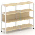 Двухсекционный стеллаж трехярусный