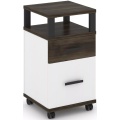 Тумба мобильная 1 ящик + 1 распашной фасад. С надставкой.