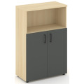 Офисный шкаф средний широкий (2 низких фасада, задняя стенка ЛДСП)