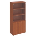 Офисный шкаф для документов со стеклянными дверями