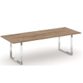 Стол переговорный на металлокаркасе на О-образных опорах (нерж.сталь)