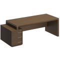 Стол руководителя левый на опорной тумбе малой