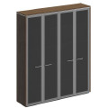 Офисный шкаф для документов с высокими стеклянными дверями