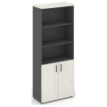 Офисный шкаф высокий широкий (2 низких фасада, задняя стенка ЛДСП