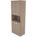 Офисный шкаф высокий для документов полузакрытый