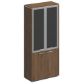 Офисный шкаф для документов со стеклянными дверями