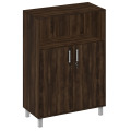 Офисный шкаф средний, широкий, глухие двери с замком+ниша