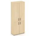 Офисный шкаф высокий широкий (2 низких + 2 средних фасада, задняя стенка ЛДСП