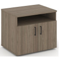 Офисная тумба для оргтехники, с нишей и распашными дверцами