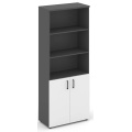 Офисный шкаф высокий широкий (2 низких фасада, задняя стенка ЛДСП