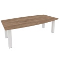 Стол для переговоров на металлокаркасе (белые опоры)