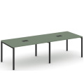 Стол для переговоров на металлокаркасе (2 столешницы)