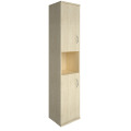 Офисный шкаф узкий закрытый + открыт. полка, Л/Пр.