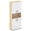 Офисный шкаф высокий широкий (4 низких фасада, задняя стенка ЛДСП