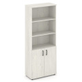 Офисный шкаф высокий широкий (2 низких фасада, задняя стенка ЛДСП